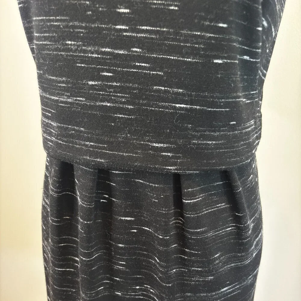 Ann Taylor Black Textured Sleeveless Sheath Dress | Women’s 4P Petite